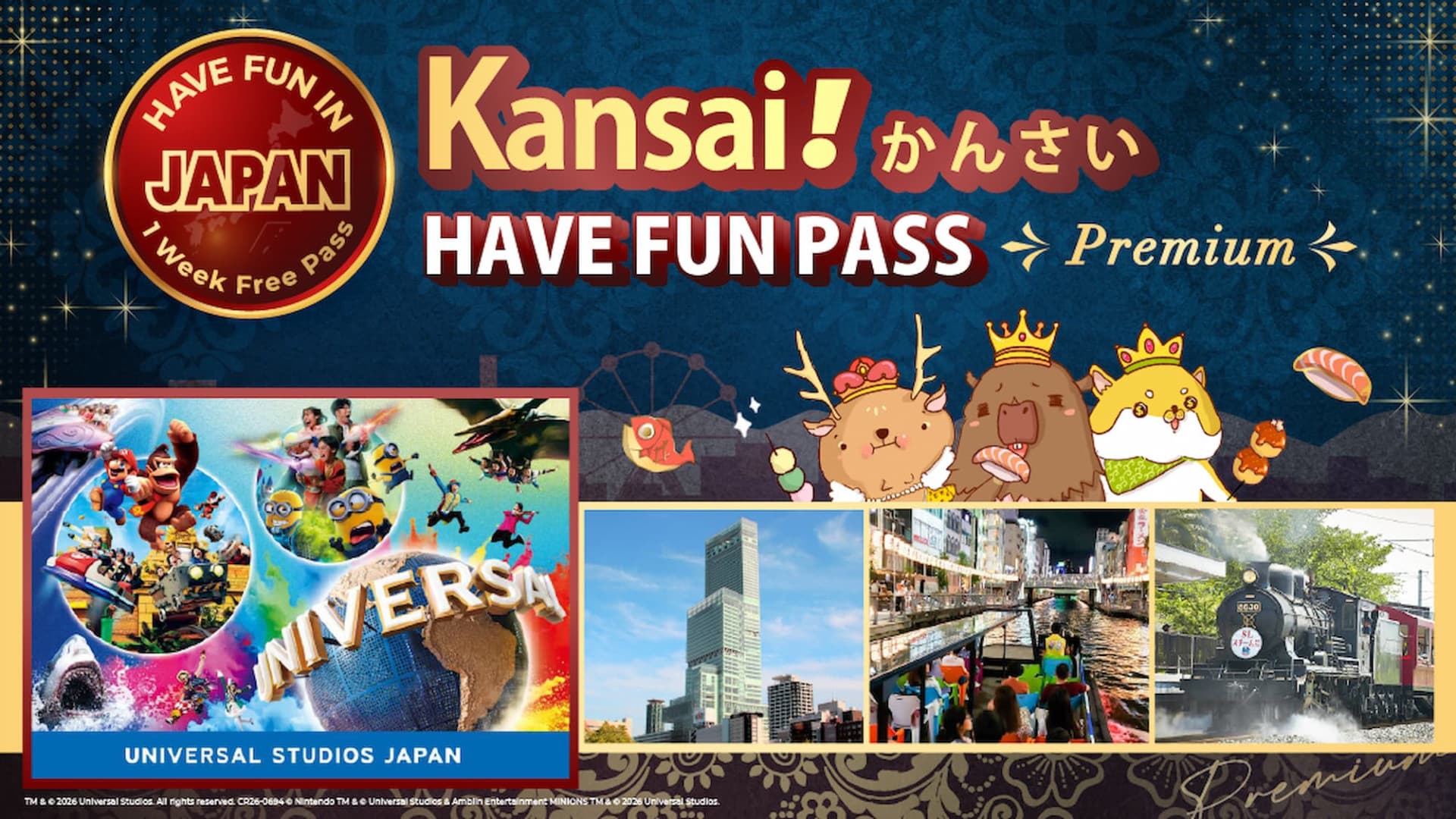 Have Fun in Kansai Premium Pass with Optional 1-Day Universal Studios Japan Ticket - main image
